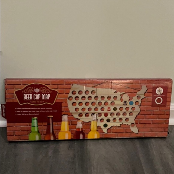 USA Large Wooden Beer Cap Map - Picture 4 of 4